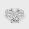 2.4 Carat Princess Cut Moissanite Ring with Band