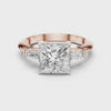 3.3 Carat Elegant Princess Cut Moissanite Ring
