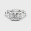 1.6 Carat Elegant Asscher cut Moissanite ring