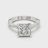 2.3 Carat Princess Cut Moissanite Ring