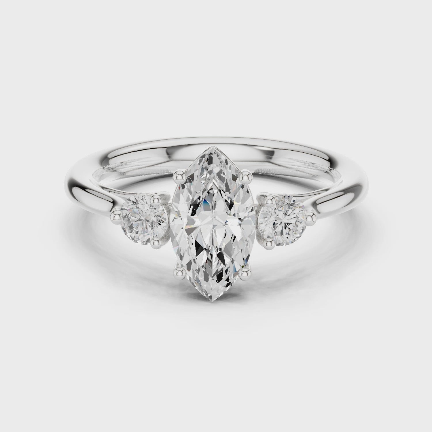 1.2 Carat Marquise Cut Moissanite Ring
