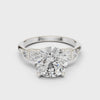 3.1 Carat Round Cut Lucent Moissanite Ring