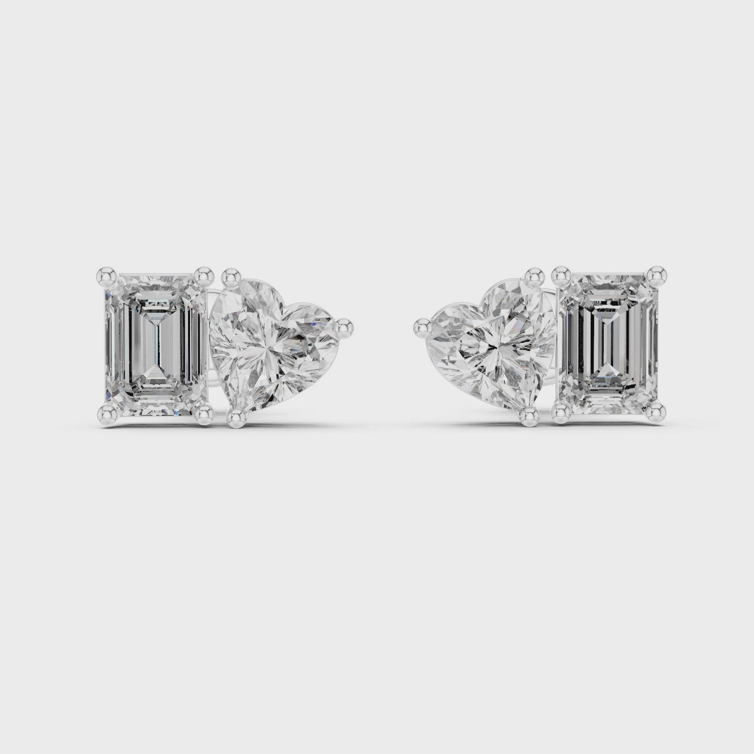 3 Carat Ritzy Dual Stone Moissanite Earrings