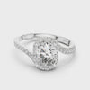 1.3 Carat Fancy Oval Cut Moissanite Ring