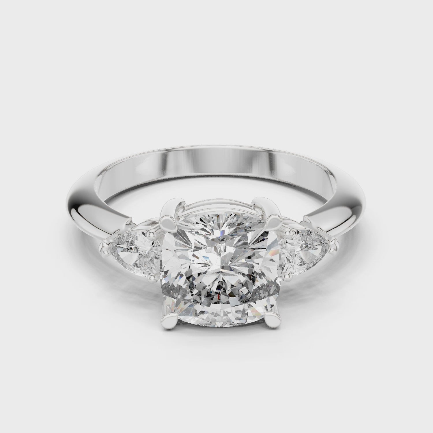 2.7 Carat Prime Cushion Cut Moissanite Ring