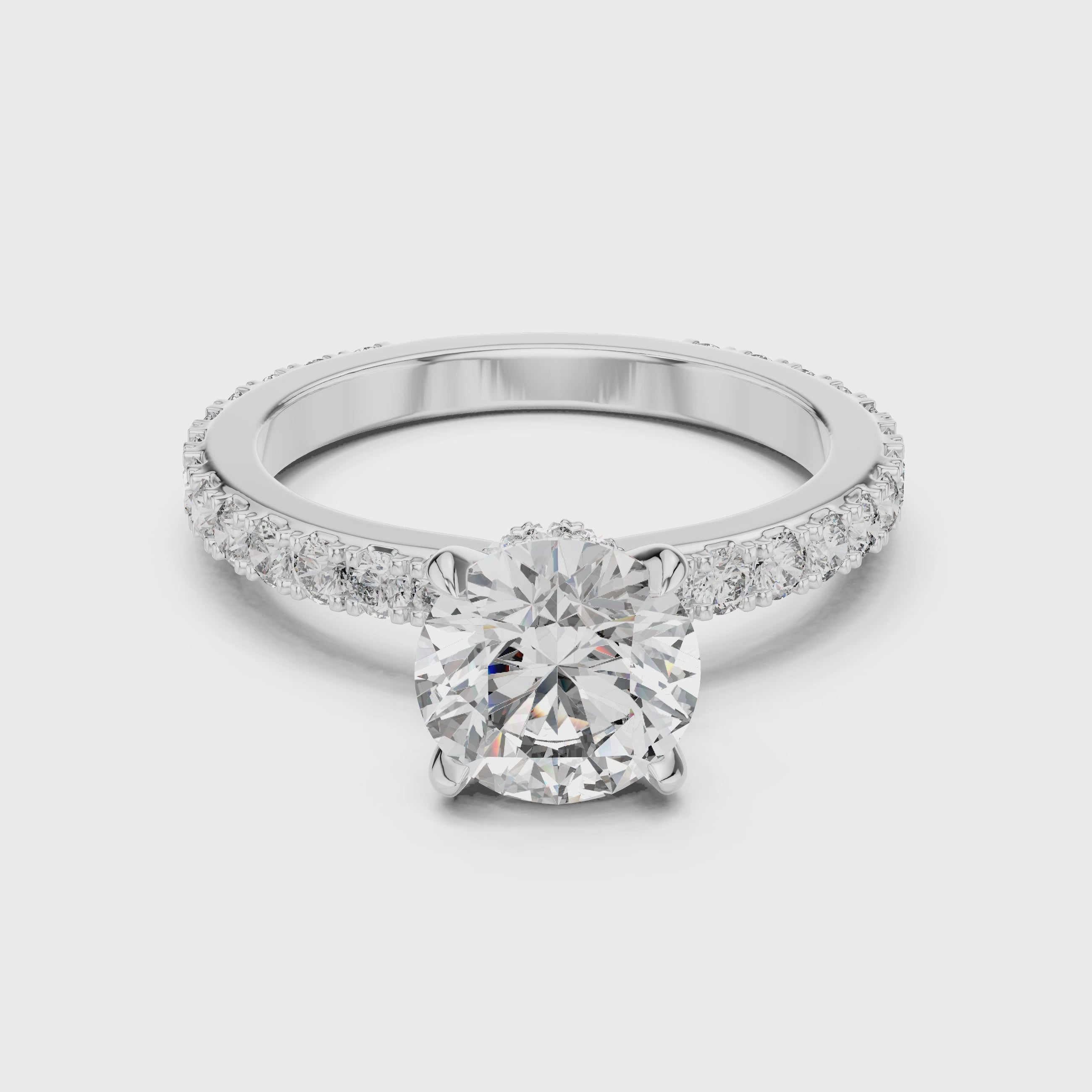 1.6 Carat Ritzy Round Cut Moissanite Ring