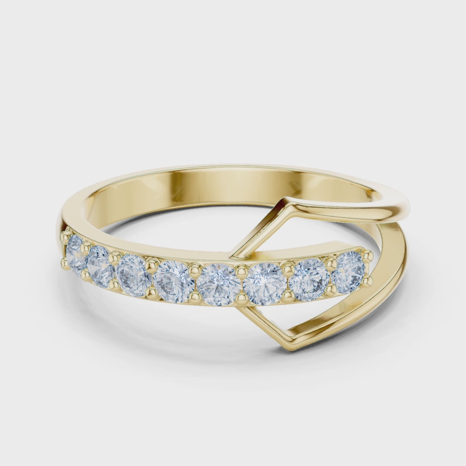 2.5 mm & 8.16 mm Designer Moissanite Ring