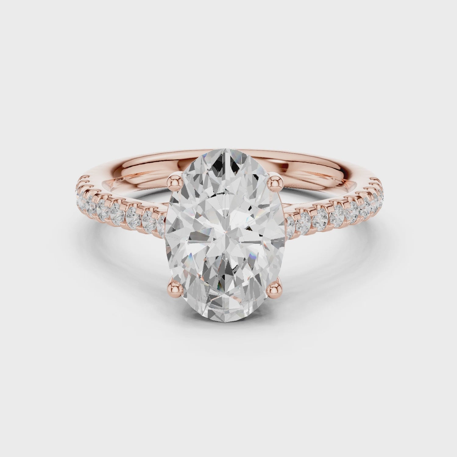 2.2 Carat Oval Cut Moissanite Ring