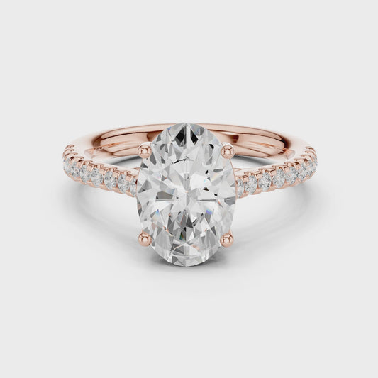 2.2 Carat Oval Cut Moissanite Ring