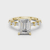 2.4 Carat Exquisite Emerald Cut Moissanite Ring