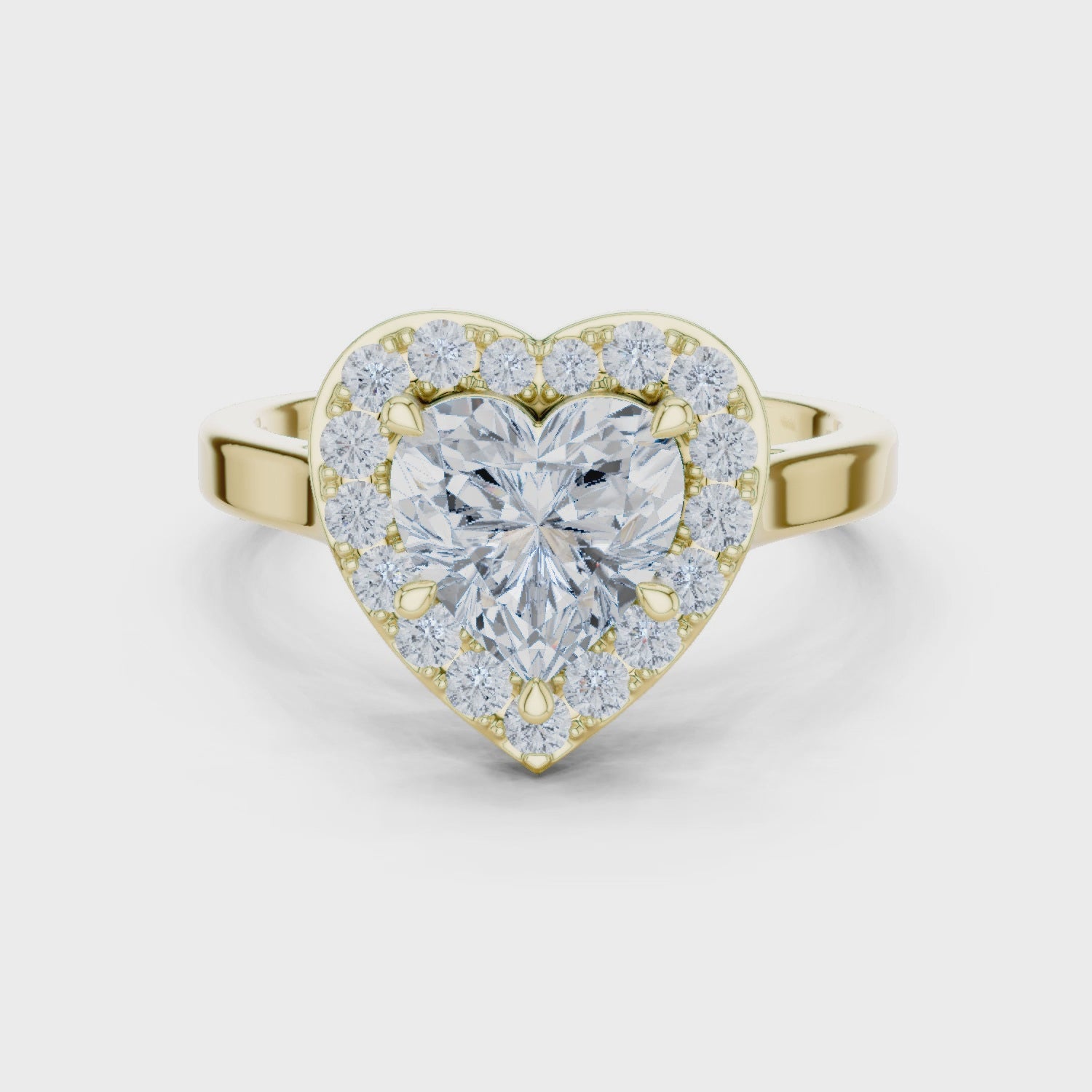 1.8 Carat Heart Cut Moissanite Ring