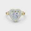 1.8 Carat Heart Cut Moissanite Ring