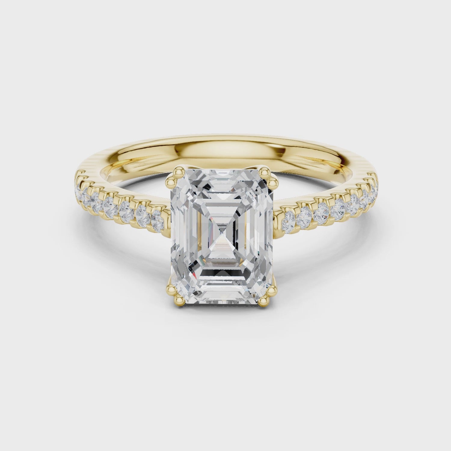 2.3 Carat Emerald Cut Lux Band Moissanite Ring