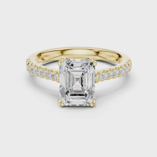 2.3 Carat Emerald Cut Lux Band Moissanite Ring
