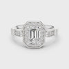 1.2 Carat Old Money Style Emerald Cut Moissanite Ring