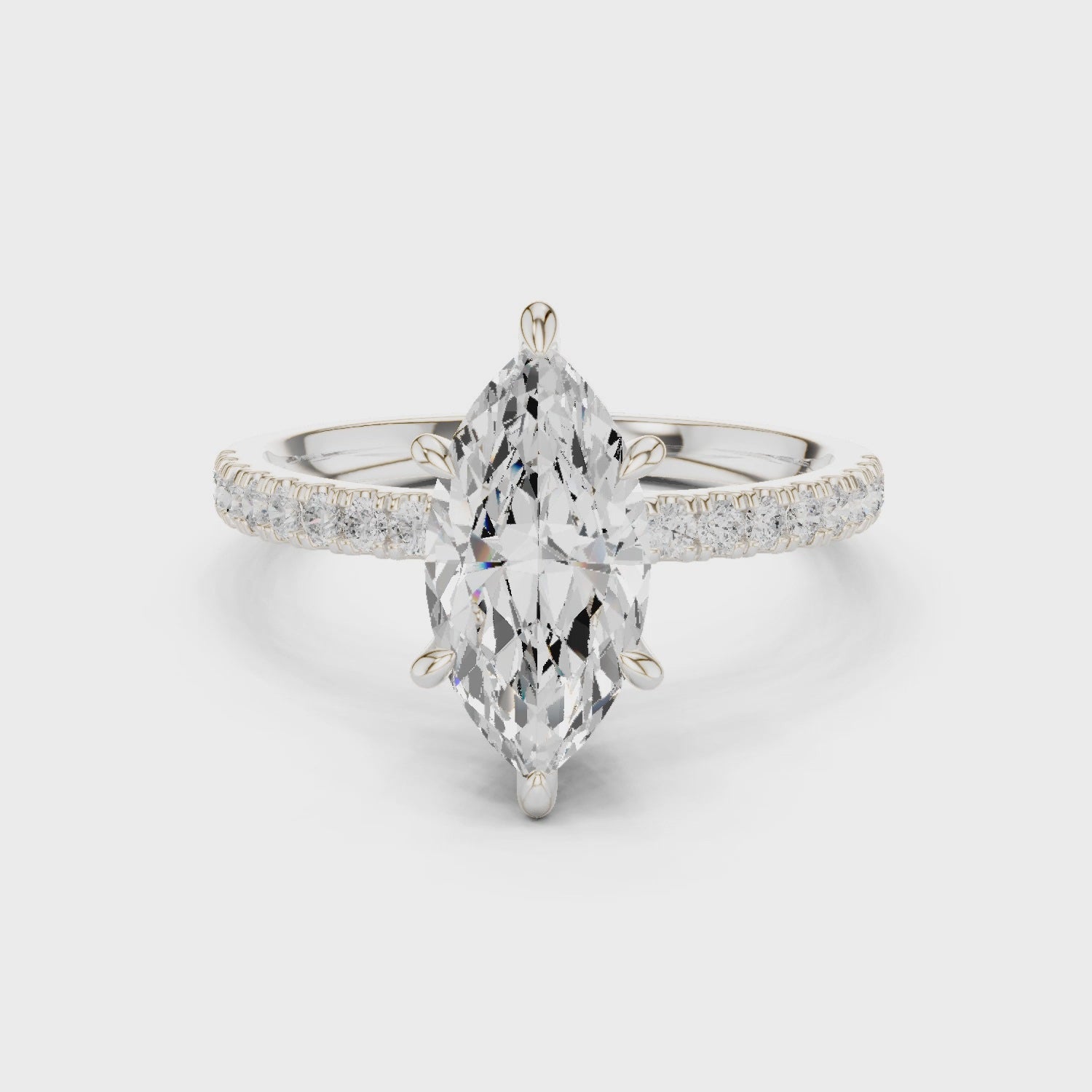 1.5 Carat Selena Gomez Inspired Marquise Cut Moissanite Ring