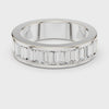 2.2 carat - 5.6 mm Luxury Emerald cut Moissanite Band