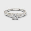 0.84 Carat Round Cut Moissanite Ring