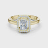 0.8 Carat Elegant Emerald Cut Moissanite Ring
