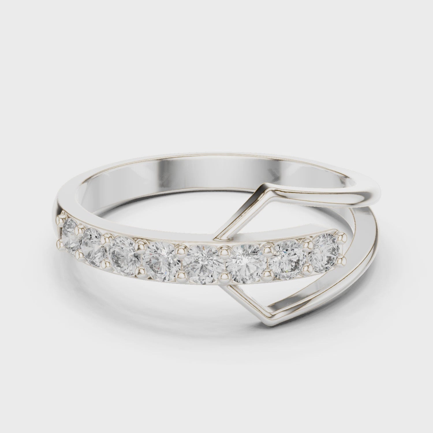 2.5 mm & 8.16 mm Designer Moissanite Ring