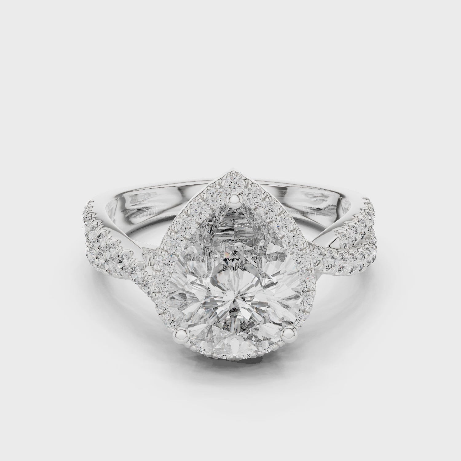 3.1 Carat Royal Pear Cut Moissanite Ring