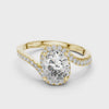 1.3 Carat Fancy Oval Cut Moissanite Ring