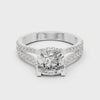 2.1 Carat Lucent Cushion Cut Moissanite Ring
