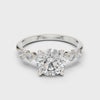 2.3 Carat Round Cut Radiant Moissanite Ring