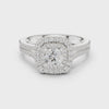 1.3 Carat Vintage Inspired Round Cut Moissanite Ring