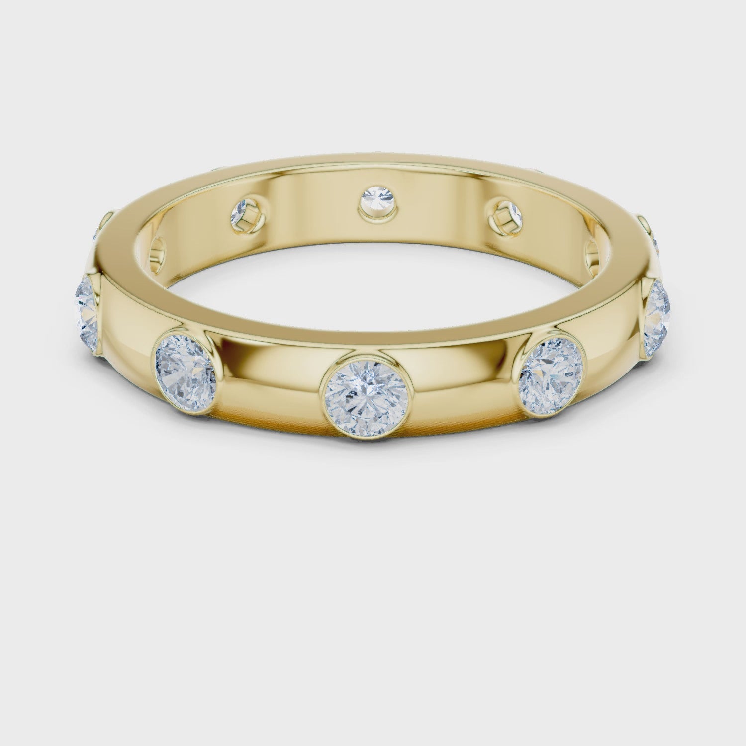 3.37 mm Cartier Inspired Moissanite Band
