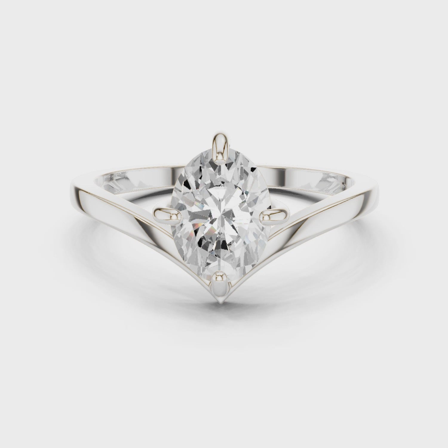 1 Carat Oval Exquisite Moissanite Ring