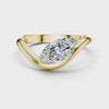 0.87 Carat Marquise Cut Elegant Moissanite Ring