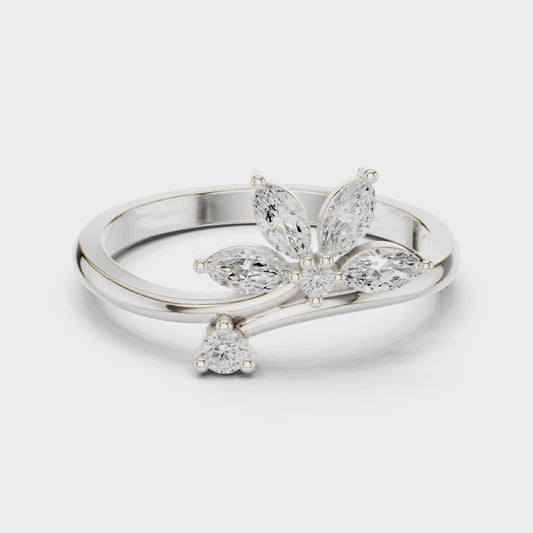 0.26 Carat Marquise Cut Moissanite Ring