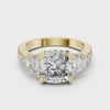 4.9 Carat Cushion Cut Moissanite Ring