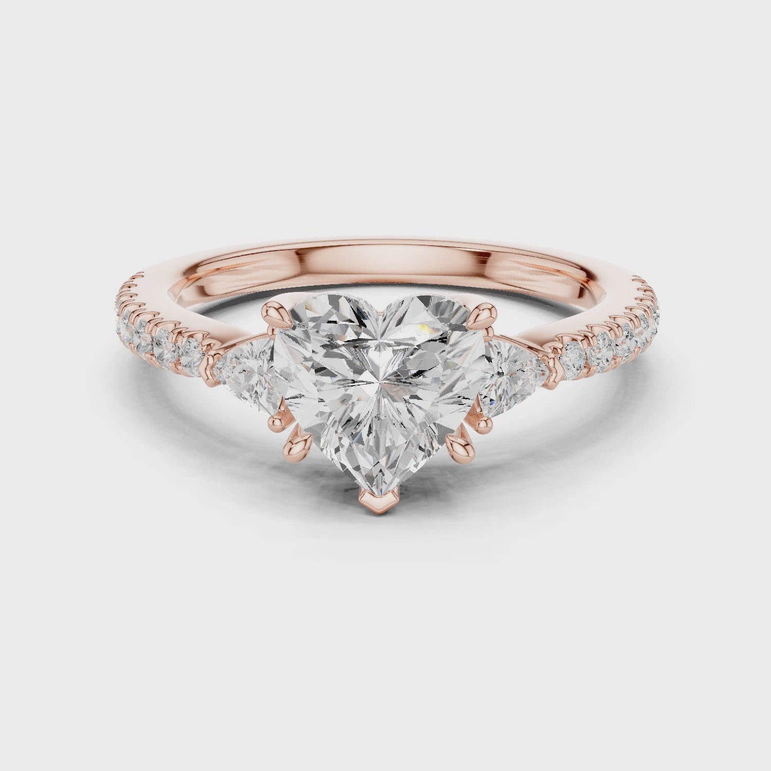 1.9 Carat Heart Cut Moissanite Ring
