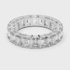 6 carat - 4.7 mm Glamorous Emerald cut Moissanit Band