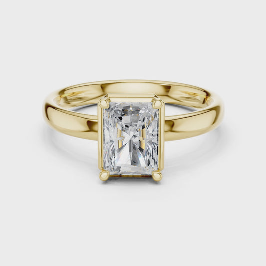 1.5 Carat Emerald Cut Moissanite Ring