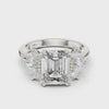 1.5 Carat Fancy Emerald Cut Moissanite Ring