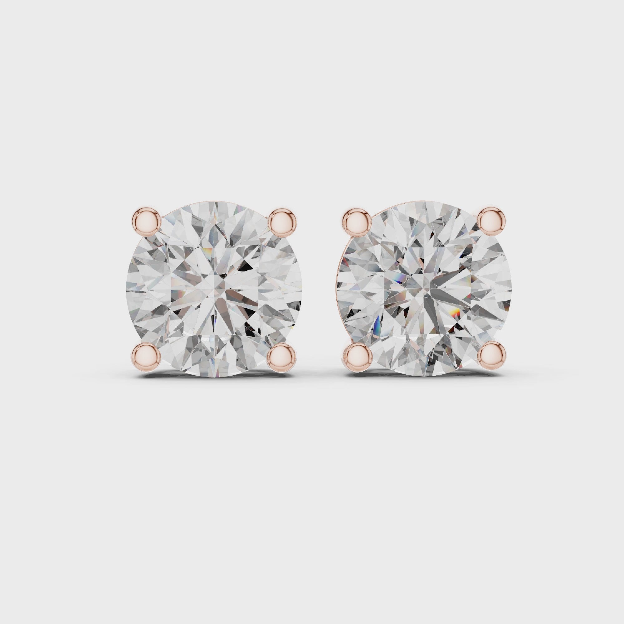 4 Carat Luxury Round Cut Moissanite Earrings