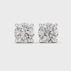 4 Carat Luxury Round Cut Moissanite Earrings