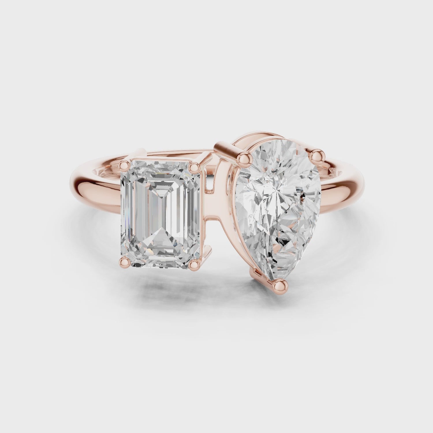 2.2 Carat Double Diamond Moissanite Ring