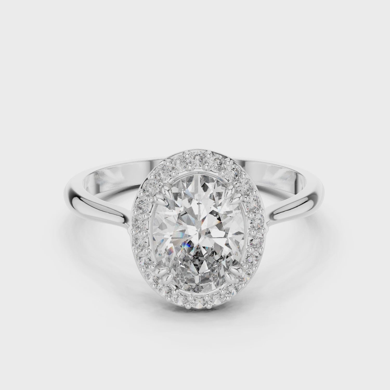 1.5 Carat Delecate Oval Cut Moissanite Ring