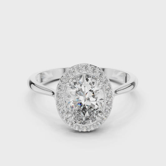 1.5 Carat Delecate Oval Cut Moissanite Ring