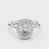 1.5 Carat Delecate Oval Cut Moissanite Ring