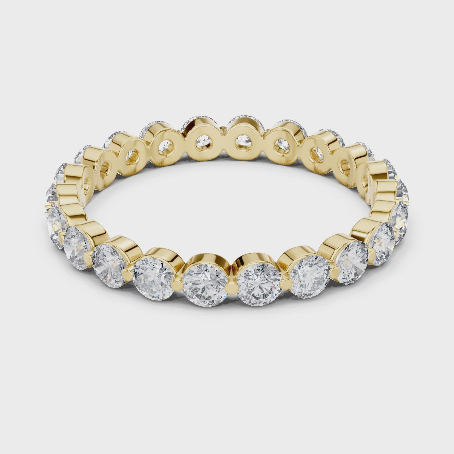 1.3 Carat - 2.6 mm Moissanite Band