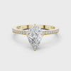 1.3 Carat Pear cut fine Moissanite Ring