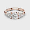 1.3 Carat Fancy Round Cut Moissanite Ring