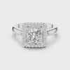 2.2 Carat Princess Cut Moissanite Ring