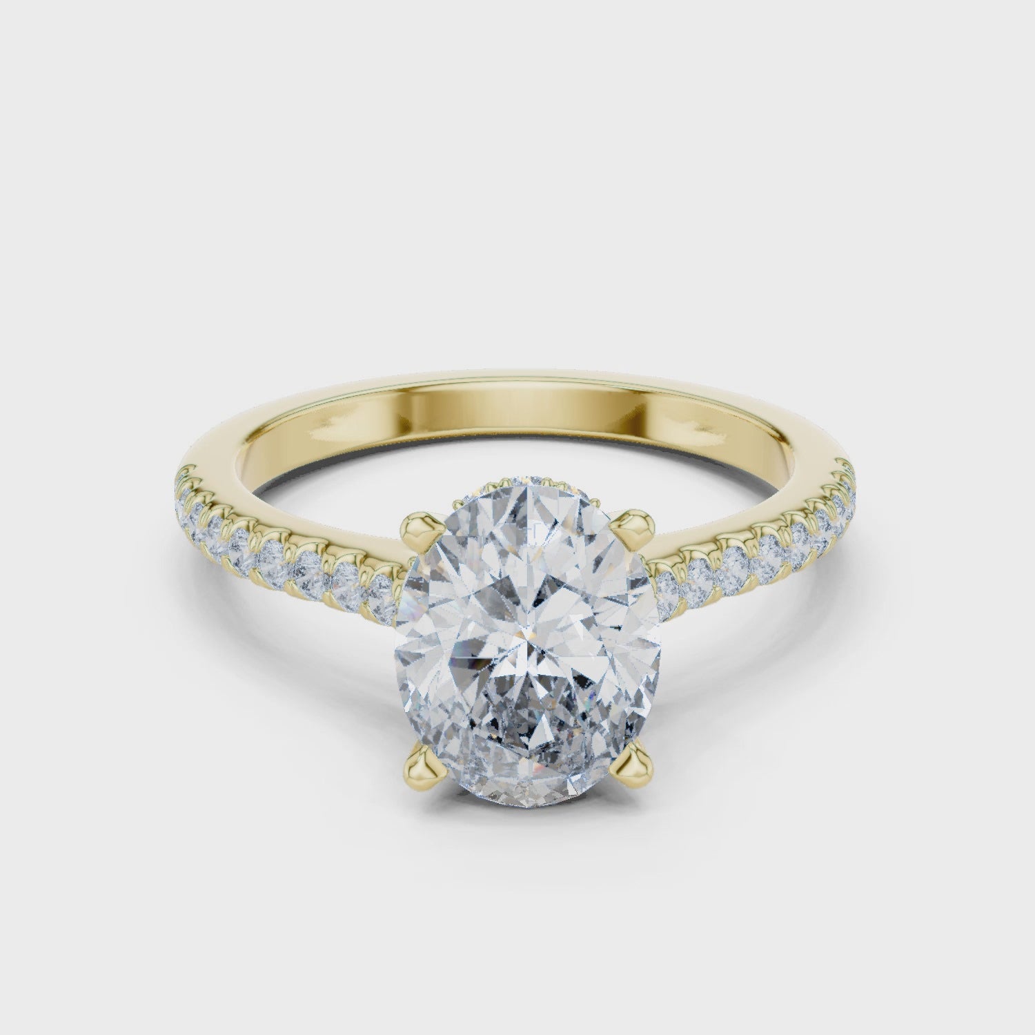 2.2 Carat Radiant Oval Cut Moissanite Ring