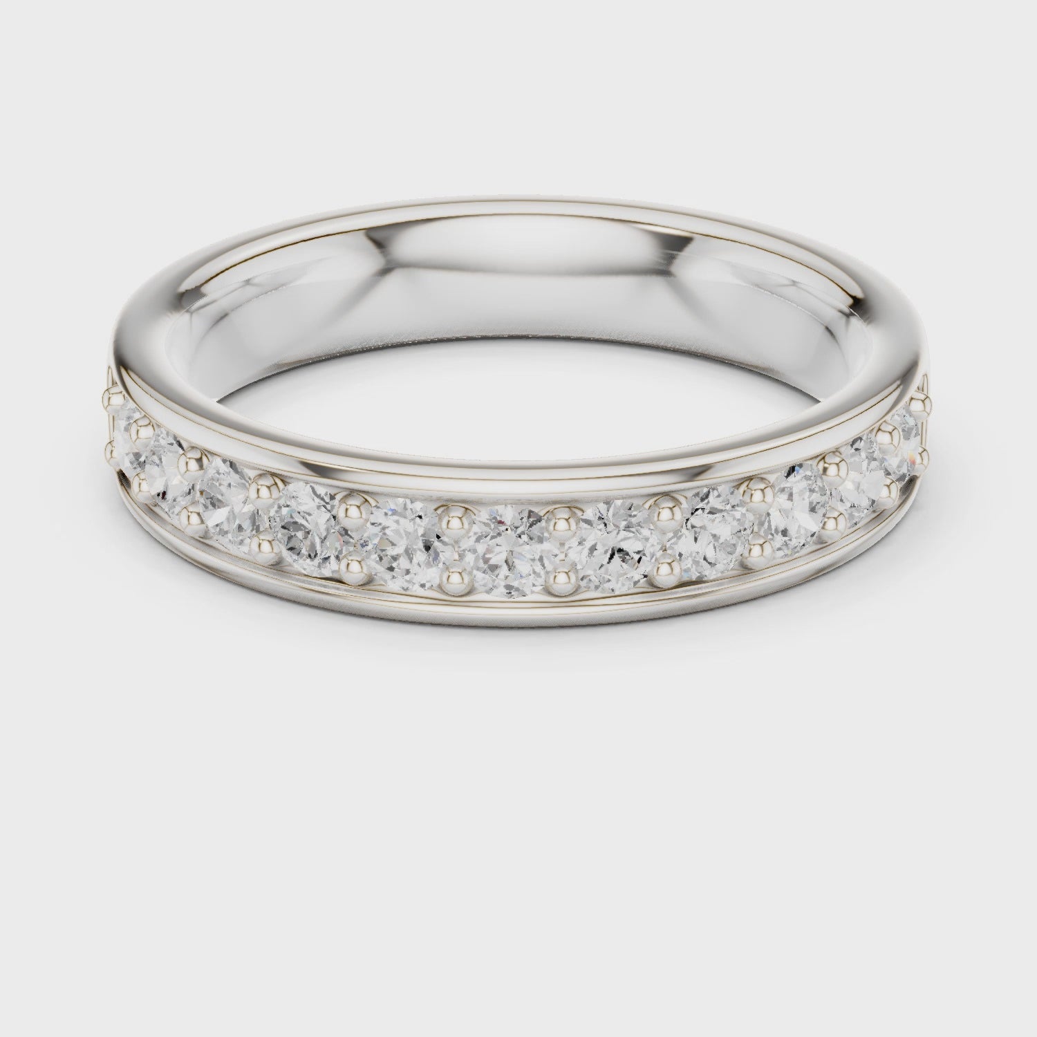 3.86 mm Fancy Moissanite Band